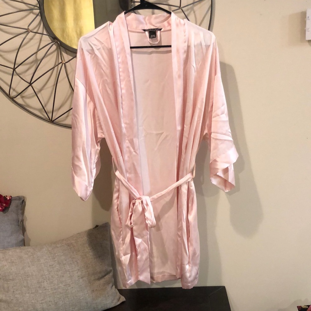 VS Pink Silk Robe